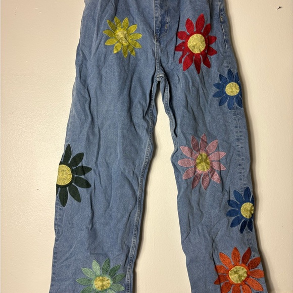 Urban outfitters Floral Embroidered Denim Jeans - Picture 4 of 10
